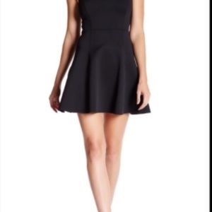 Theory Fit and Flare Black Scuba Dress Sleeveless 0